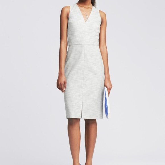 Banana Republic Dresses & Skirts - *SOLD* Banana Republic Grey Textured V Sheath Dres